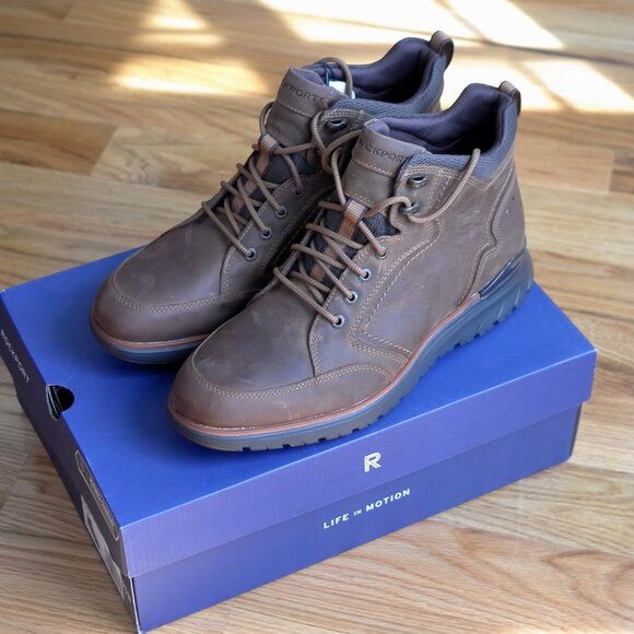 Rockport NEW Total Motion Men’s Waterproof Sport Brown Hiking Boot C15723 9.5W main image 9